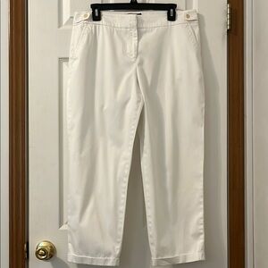Talbots White Ankle Pants